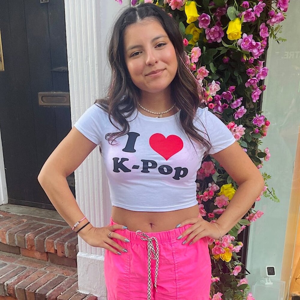 I ❤️ K-pop Baby Tee - Cotton Comfort & Cute Style